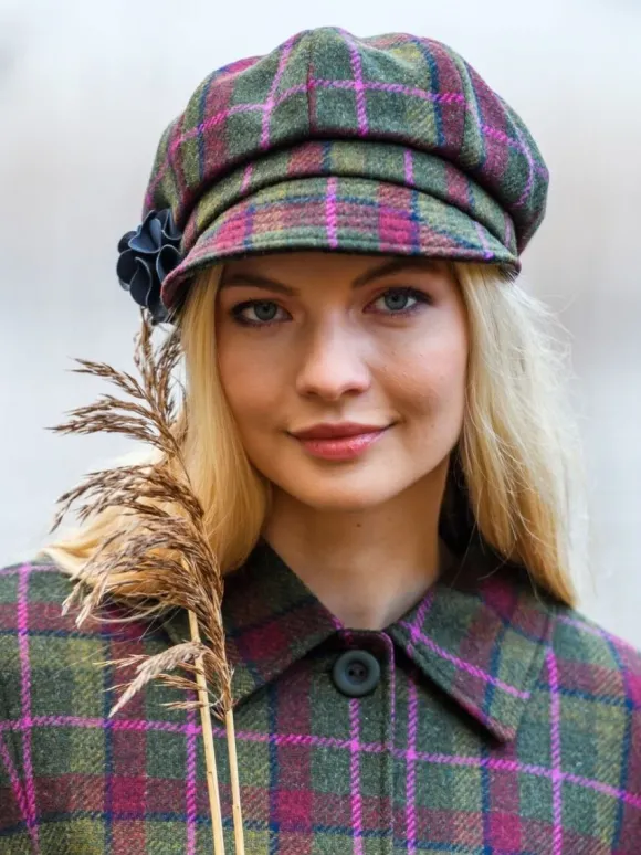 Fashion Sweater Shop Ladies Newsboy Cap Purple Mix col. 402