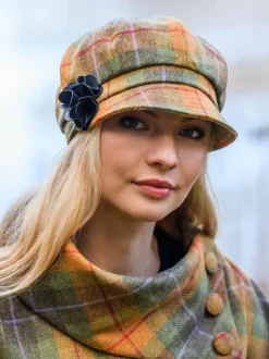 Sale Sweater Shop Ladies Newsboy Cap Yellow Mix col. 43