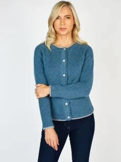 Outlet Sweater Shop Ladies Wool and Cashmere Classic Cardigan