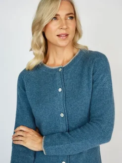Outlet Sweater Shop Ladies Wool and Cashmere Classic Cardigan