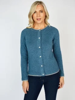 Outlet Sweater Shop Ladies Wool and Cashmere Classic Cardigan