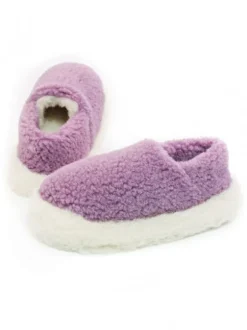 Hot Sweater Shop Lilac Wool Slippers