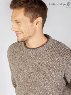 Online Sweater Shop Men's Crew Neck Wool and Cashmere Sweater Rocky Ground