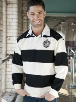 Best Sweater Shop Men's Long Sleeve Guinness Rugby Shirt