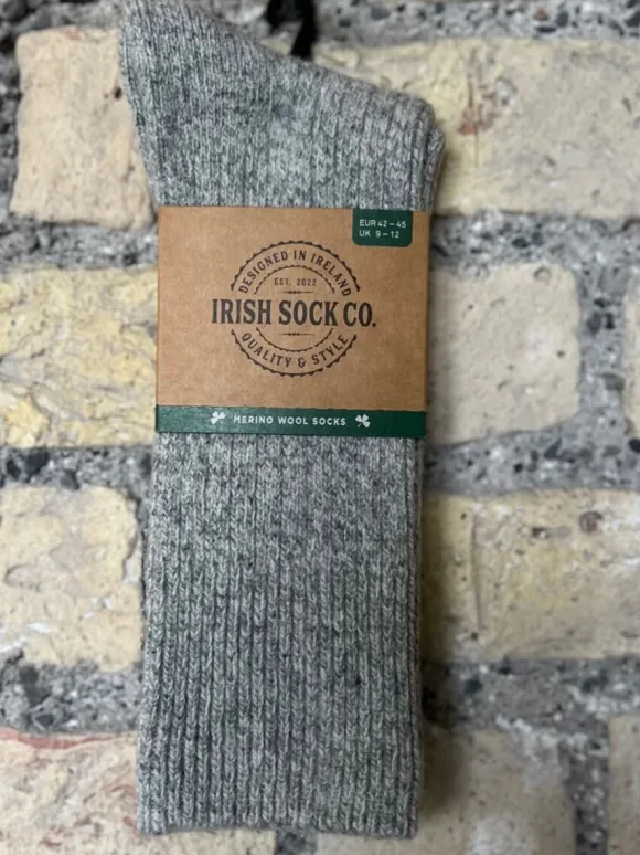 Outlet Sweater Shop Mens Merino Wool Socks Grey