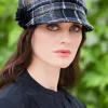 Online Sweater Shop Newsboy Cap Black Brown White Colour 21