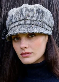 Best Sweater Shop Newsboy Cap Grey Herringbone col.1