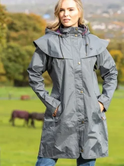Best Sweater Shop Outrider 3/4 Length Waterproof Raincoat - Urban Grey