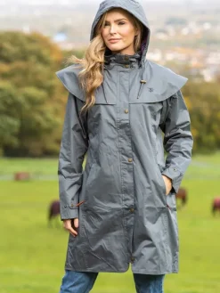 Best Sweater Shop Outrider 3/4 Length Waterproof Raincoat - Urban Grey