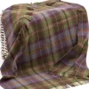 Hot Sweater Shop Pure Wool Throw Green and Purple Tartan - Col.LW187
