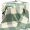 New Sweater Shop Pure Wool Throw Green Block Col.LW164
