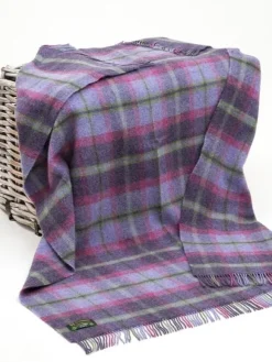 New Sweater Shop Pure Wool Throw Lilac Mix - Col.LW188