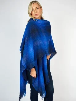 Best Sweater Shop Ruanna Celtic Cape Blue Check