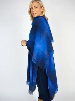 Best Sweater Shop Ruanna Celtic Cape Blue Check