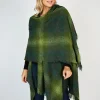 New Sweater Shop Ruanna Celtic Cape Green Check