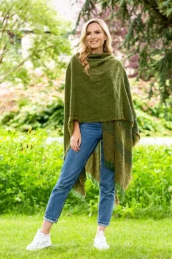 Online Sweater Shop Ruanna Celtic Cape Moss Green