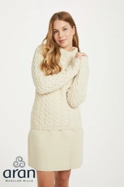 Discount Sweater Shop Shaped Crew Neck Sweater Merino Wool Natural