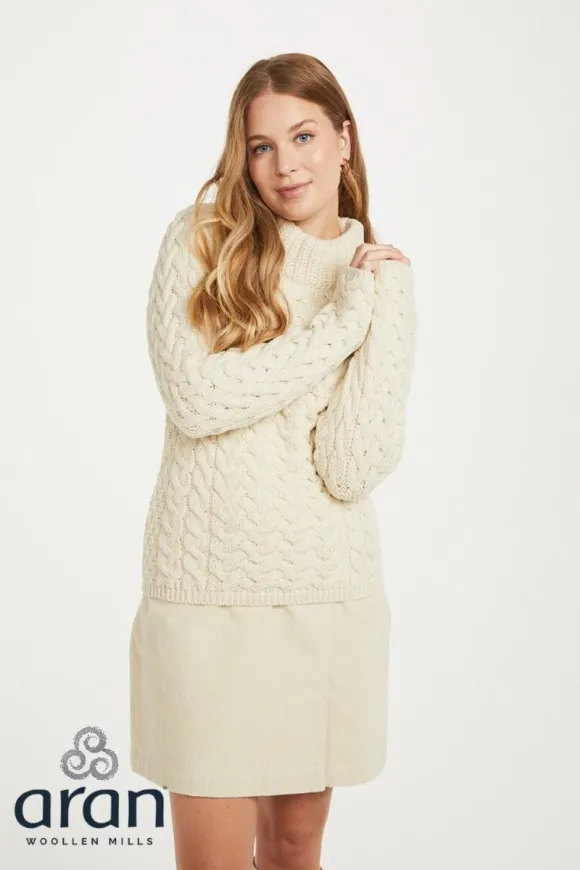 Discount Sweater Shop Shaped Crew Neck Sweater Merino Wool Natural