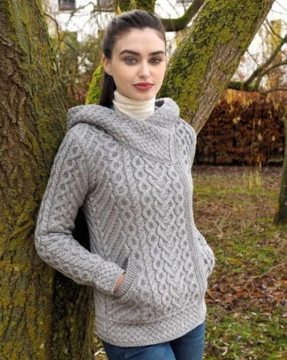 Hot Sweater Shop Side Zip Cardigan with Hoody