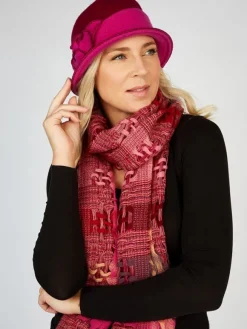 Best Sweater Shop Suantrai of Ireland Open Weave Wool Scarf Pink