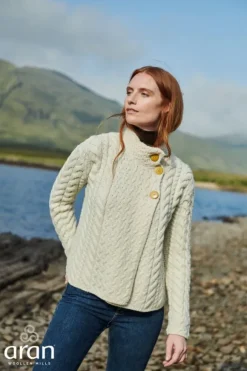 Sale Sweater Shop Super Soft Aran Button Cardigan