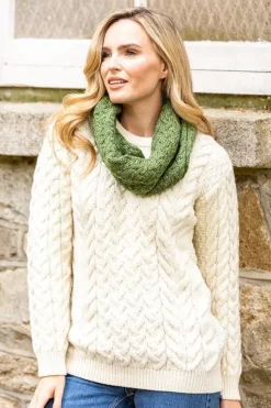 New Sweater Shop Super Soft Aran Snood Green B859