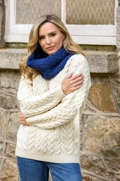 Clearance Sweater Shop Super Soft Aran Snood Royal Blue B859