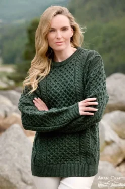 Sale Sweater Shop Super Soft Crew Neck Sweater Green