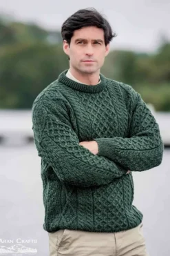 Fashion Sweater Shop Super Soft Crew Neck Sweater Army Green