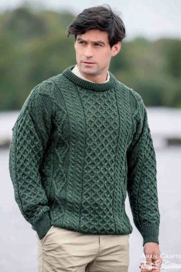 Fashion Sweater Shop Super Soft Crew Neck Sweater Army Green