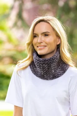 Best Sweater Shop Super Soft handmade Irish Snood - Charcoal