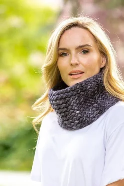 Best Sweater Shop Super Soft handmade Irish Snood - Charcoal