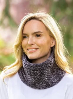 Best Sweater Shop Super Soft handmade Irish Snood - Charcoal