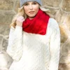 Discount Sweater Shop Super Soft merino Wool Infinity scarfu00a0 red