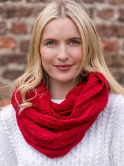 Discount Sweater Shop Super Soft merino Wool Infinity scarfu00a0 red