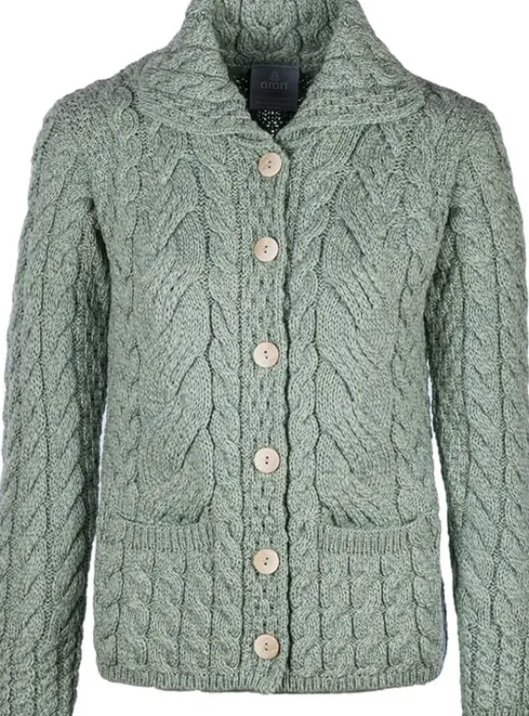 Clearance Sweater Shop Supersoft Merino Wool Cardigan Green