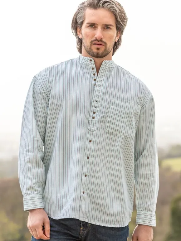 Outlet Sweater Shop Traditional Grandfather Shirt Stripes SW893