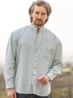 Outlet Sweater Shop Traditional Grandfather Shirt Stripes SW893