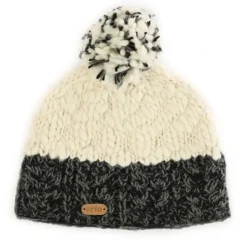 Online Sweater Shop Uneven Wool Bobble Hat Charcoal