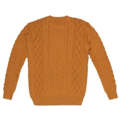 Sale Sweater Shop Unisex Heavyweight Aran Sweater - Golden Ochre