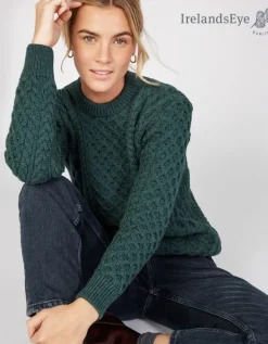 Best Sweater Shop Unisex Heavyweight Aran Sweater - Evergreen