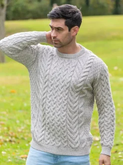 New Sweater Shop Unisex Super Soft Merino Wool Sweater Oatmeal