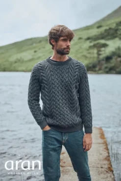 New Sweater Shop Unisex Super Soft Merino Wool Sweater Charcoal