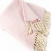 Online Sweater Shop Wool and Cashmere Baby Pink Throw Col: 1430