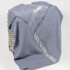 Clearance Sweater Shop Wool and Cashmere Dusty Blue Herringbone Col:1476