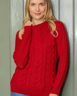 Best Sweater Shop Wool and Cashmere Fitted Sweater - Red