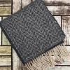 New Sweater Shop Wool and Cashmere Herringbone Scarf - Navy 2425