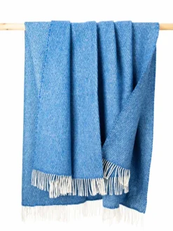 Best Sweater Shop Wool and Cashmere Herringbone Throw Col.1434